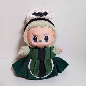 Custom Haunted Mansion Maid Inspired Dress and Headband Labubu Outfit